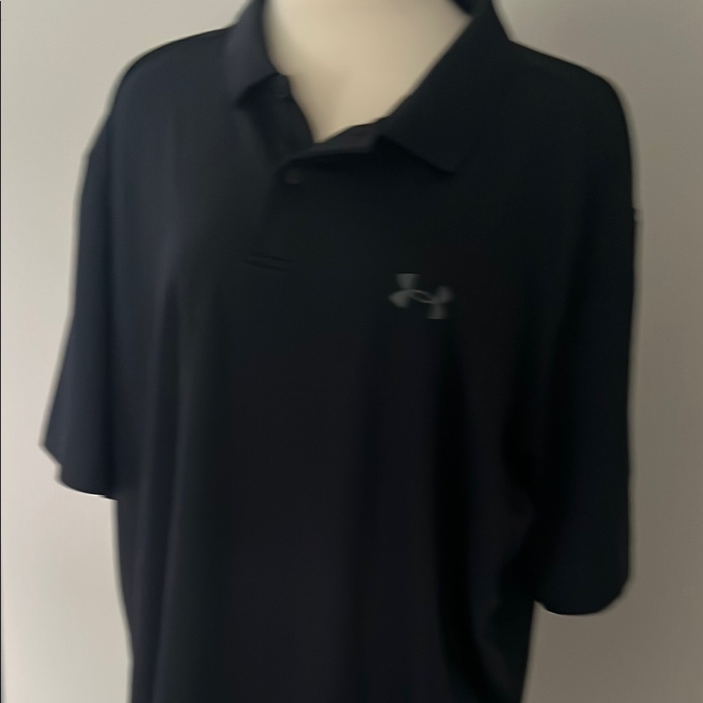 Under Armour Black Polo Shirt Classic Fit Performance